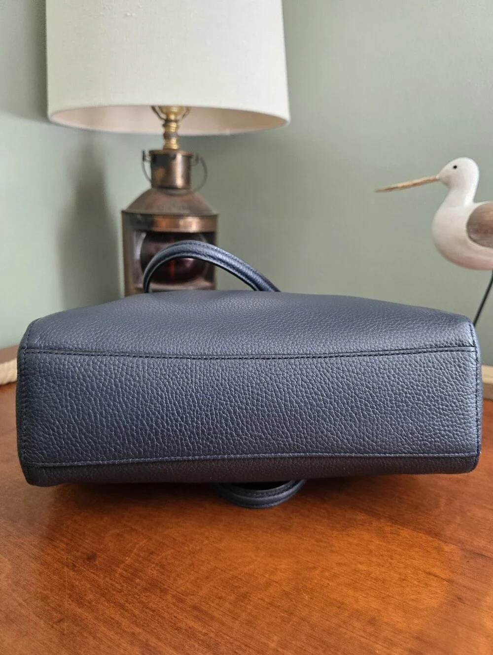 Coach 79997 Prairie Satchel Navy Blue Pebbled Leather Crossbody Bag